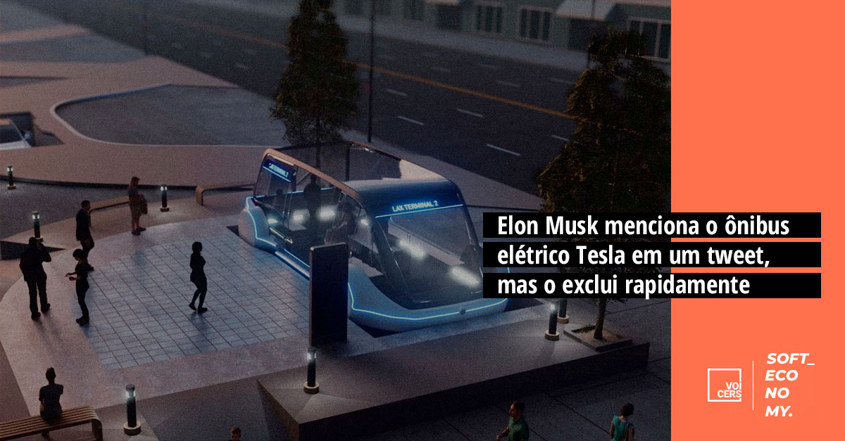 Elon Musk menciona o ônibus elétrico Tesla em um tweet, mas o exclui rapidamente